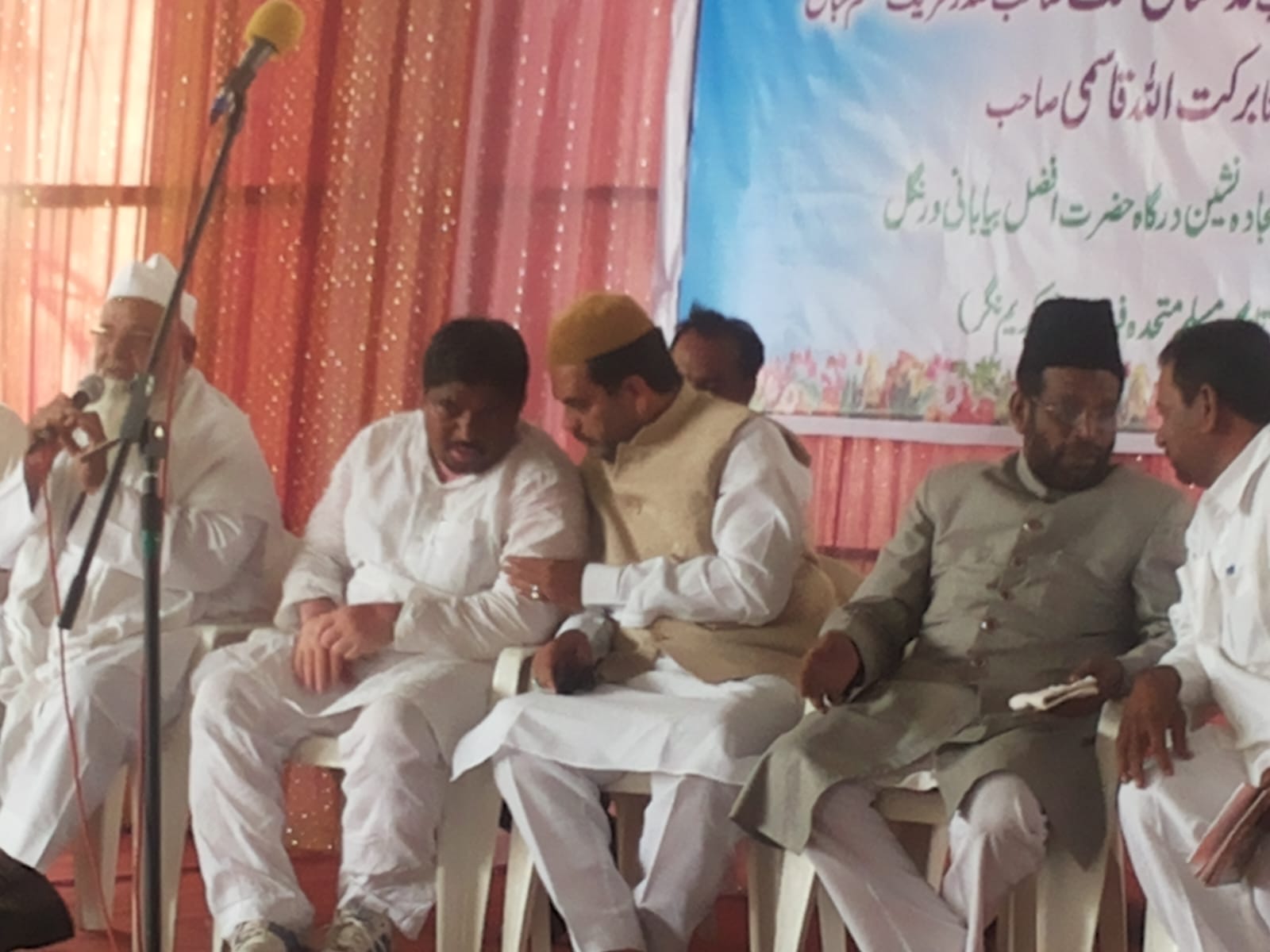 Participated in meeting along with Mr. Ponnam Prabhakar contesting candidate from Karimnagar organised by Muslim Muttahed Front, Karimnagar, in the year 2014 