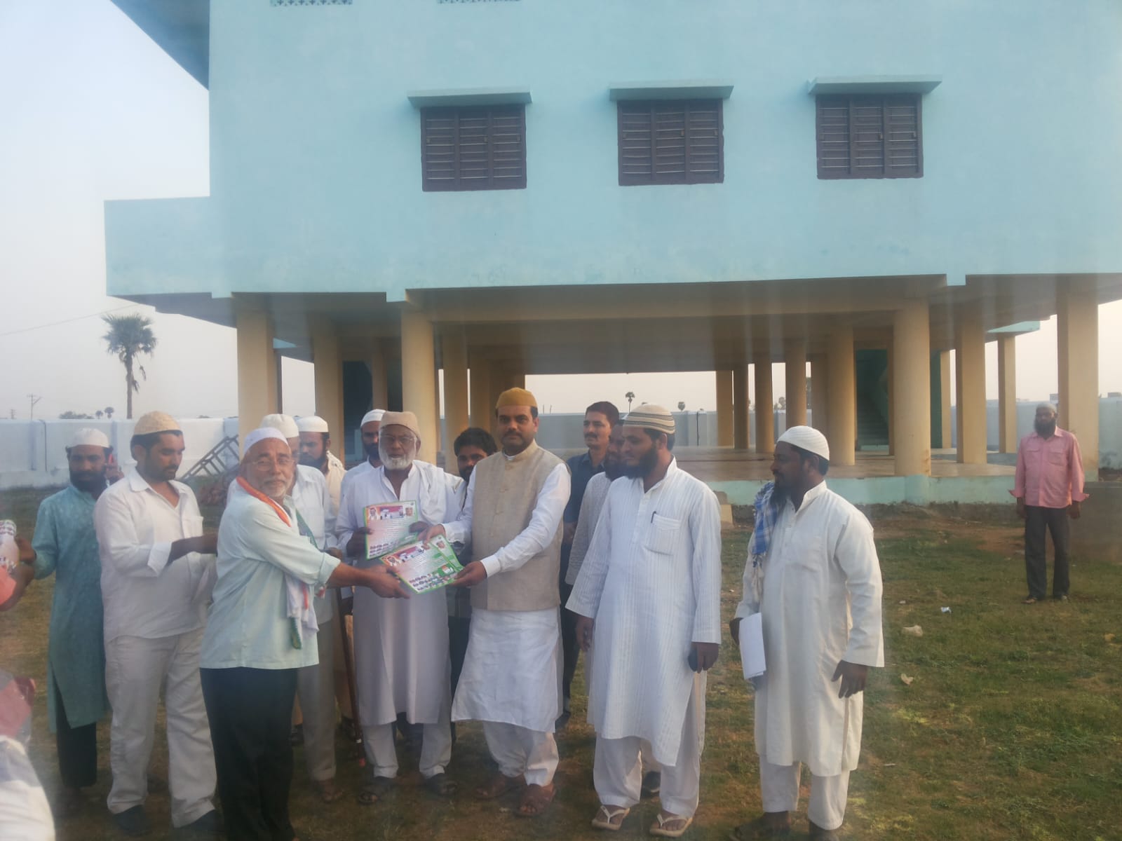 URDU GHAR at Huzurnagar foundation and building inauguration by Hazrath Moulana Syed Gulam Afzal Biabani Rifai Al-Quadri – Khusro Pasha Sahab Qibla- when he was A.P.Wakf Board Chairman in the year 2011 